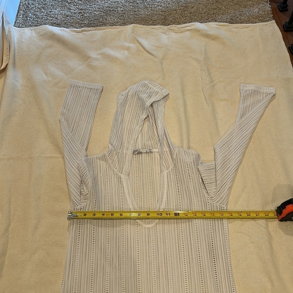 PrAna TWO BEACH TUNIC Small Women's Cover Up Hooded with Pockets - Picture 8 of 9